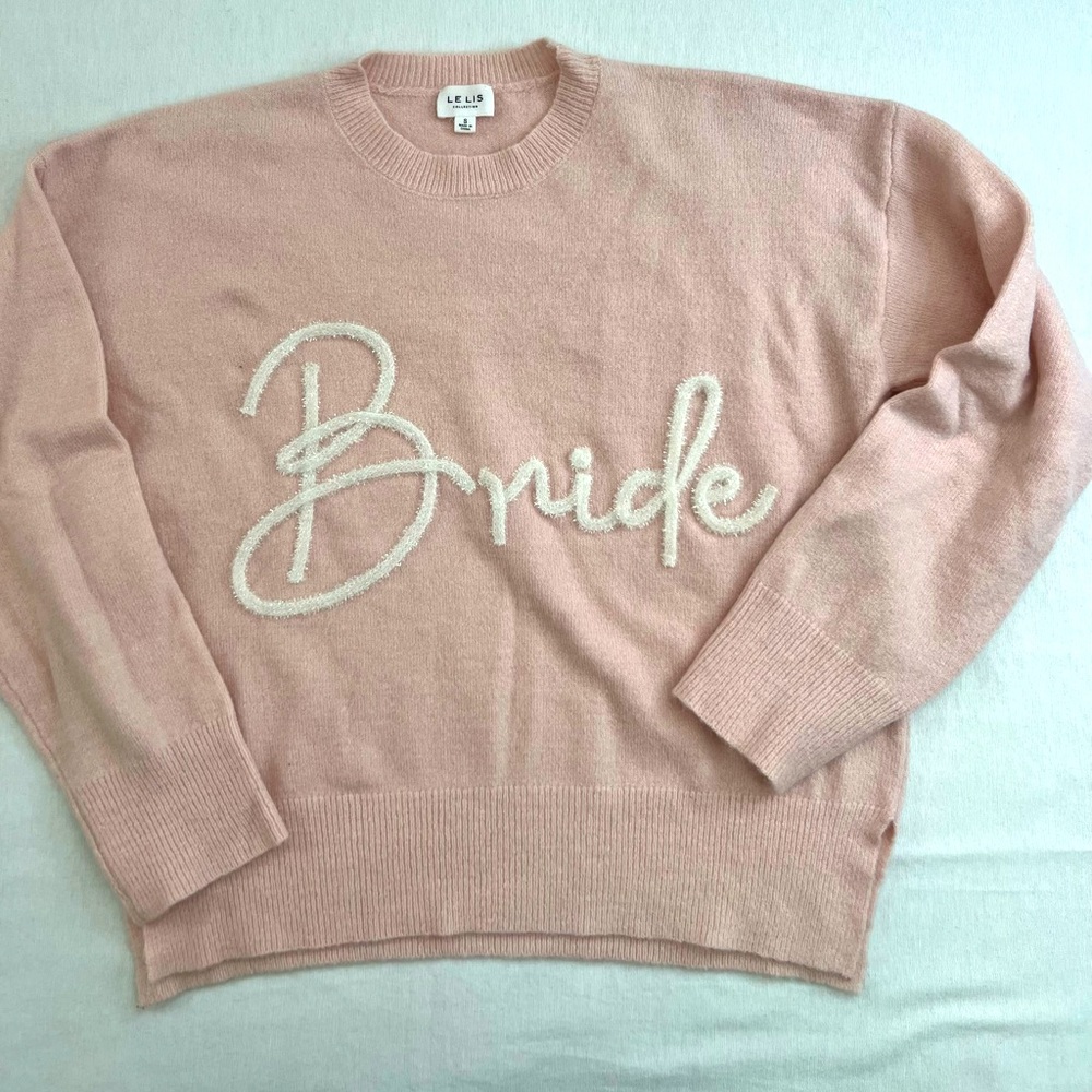 Le Lis Pink "Bride" Crewneck Sweater